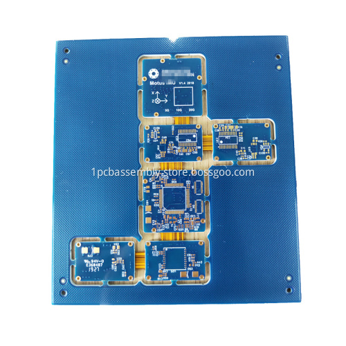Blue Solder Mask 6layers Rigid Flex PCB Board